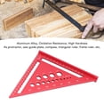 thumbnail image 4 of 7 Inch Triangle Ruler, Aluminum Alloy Metric Rafter Square Protractor Saw Guide Woodworking Compass Frame Ruler, for Home Renovation and Woodworking Projects, 4 of 7