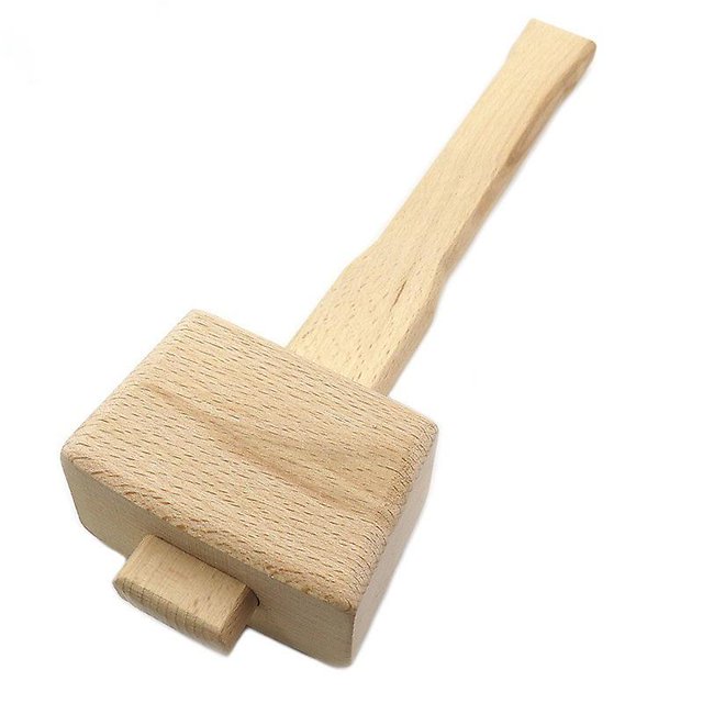 Mazo de madera, martillo en forma de T, herramienta de carpintería, herramienta de trabajo
