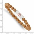 thumbnail image 3 of Stainless Steel Polished With Enl Medical Id Taxus Chinensis Wood Bracelet Made In China -Jewelry By Sweet Pea, 3 of 6