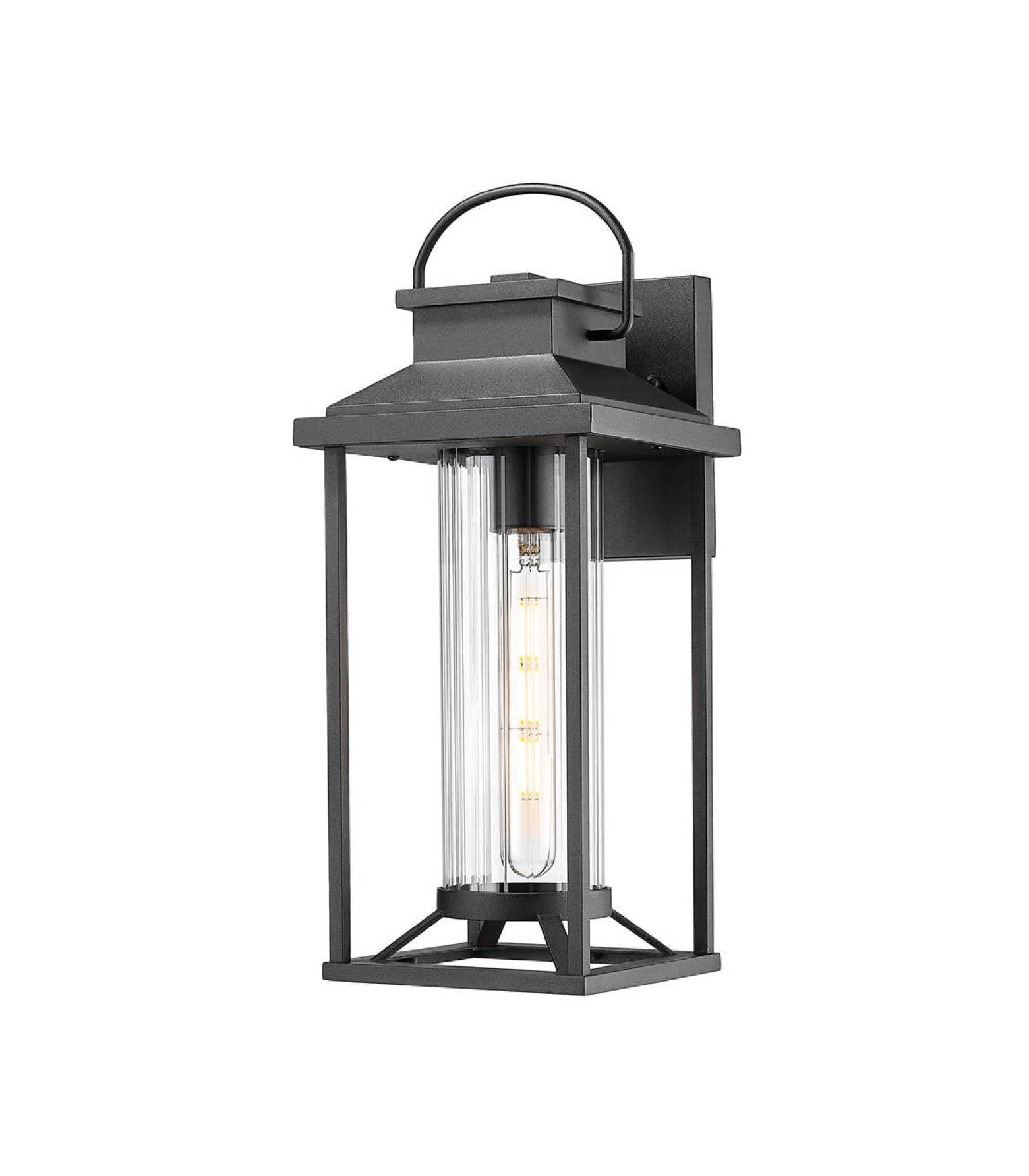 Outdoor Porch Lights, Textured Black Exterior Lighting Fixtures Wall Mount, Modern Outdoor Wall Sconce Lantern for House, Front Porch, Anti-Rust Waterproof Outdoor Garage Lights for Coach (2 pack)
