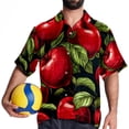 thumbnail image 4 of Fruit Men's Short Sleeve Casual Printed Button Down Beach Shirt - Summer Hawaiian Top, 4 of 6