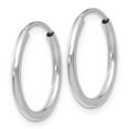 thumbnail image 2 of Primal Gold 14K White Gold 1.5mm Endless Hoop Earrings, 2 of 4