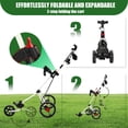 thumbnail image 3 of XDriveMax Golf Push Cart Lightweight 3-Wheel Folding Pull Cart with Cup Holders, Scorecard Holders and Storage - Perfect for Golf Clubs and Bags, White, 3 of 6