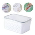 thumbnail image 4 of Food Grade Plastic Food Storage Containers with Airtight Lid & Colander, Fruit and Vegetable Storage for Refrigerator, Lettuce Keepers, Salad Berry Containers, 4 of 5