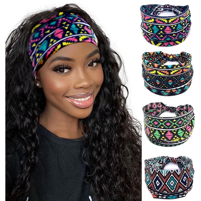 Banda para el cabello de ala ancha elástica deportiva con estampado a cuadros de estilo europeo y americano, diadema absorbente de sudor, pañuelo para la cabeza de yoga para mujer
