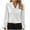 White, variant on Elegant Shirts for Women 2025 Dressy Blouses Lantern Long Sleeve V Neck Metallic Party Blouse Top