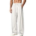 thumbnail image 2 of Babcutegg Mens Plus Size Sweatpants with Pockets Drawstring Loose Fit Spring Fall Athletic Casual Wide Leg Pants Beige Size 4XL, 2 of 8