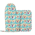 thumbnail image 2 of Honeii Cute Corgi Head patten Oven Mitts and Pot Holders Sets, Baker Oven Mitts, Mittens for Kitchen Decor, Baking Lover over Gloves Gifts, 2 of 7