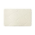 thumbnail image 2 of Blueek Cozy Non-slip Bathroom Door Mat - 19x31 Inch - Soft Polyester Velvet, Highly Absorbent Enterance Rug for Home Safety,White, 2 of 5