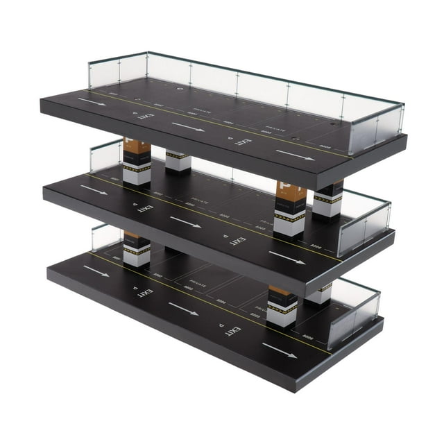 1/64 Vitrina Soporte de exhibición CUTICAT Modelo de coche Juguete 3 Niveles Estuche de muestra