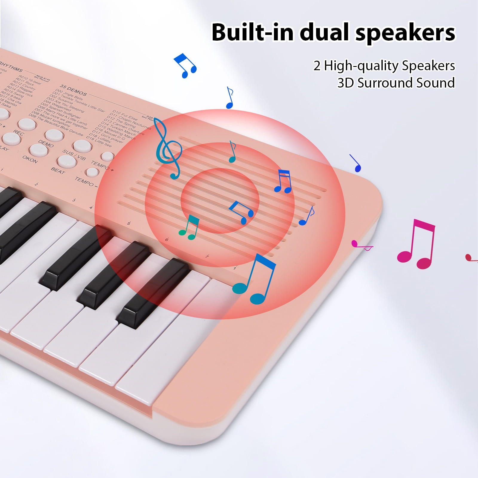 Electronic organ,200 Tones 200 Piano Piano Dual Mode Mode Portable Musical With Dual Piano 200 Tones 35 Demos Musical Demos Musical With Tones 200 35 Key Piano 200 Wotao