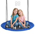 thumbnail image 1 of Blue Saucer Swing - 43" Outdoor Nest Swing with Adjustable Ropes | Garden Seating for Play & Relaxation, 1 of 7
