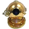 thumbnail image 2 of Full Sized US Navy Antique Finish Brass and Copper Diver Helmet Replica, 2 of 4