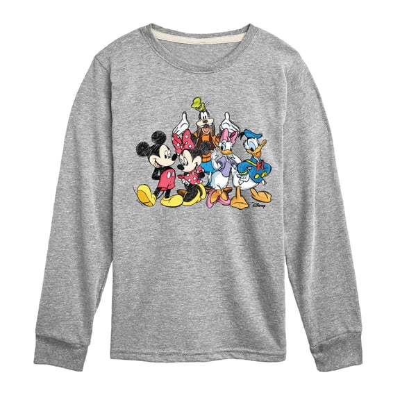 Disney - Disney Group Sketch - Youth Boys Long Sleeve Graphic T-Shirt