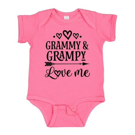 

Inktastic Grammy and Grampy Love Me Valentine Gift Baby Boy or Baby Girl Bodysuit