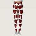 thumbnail image 2 of Tosmy Women's Leggings Pants Pilates Love Print Valentine's Day Women's Leggings Running Day Stripes Pants For Running Yoga Pants For Women, 2 of 7