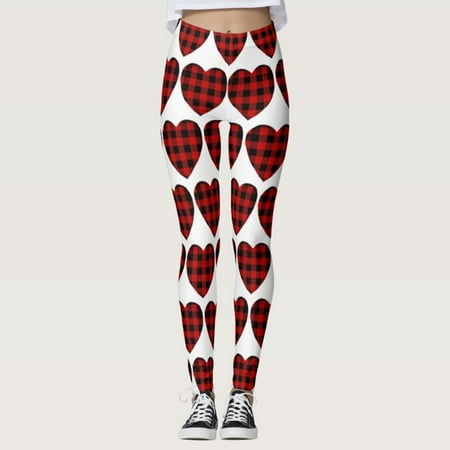 

Hxroolrp Valentines Day Gift Sets Women s Legging Pants Pilates Love Print Valentine s Women s Leggings Running Day Stripes Pants For Running