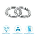 thumbnail image 4 of Unique Bargains 34mm Metal O Rings, 8 Pack 304 Stainless Steel Round Rings for Hardware Bags, 4 of 7