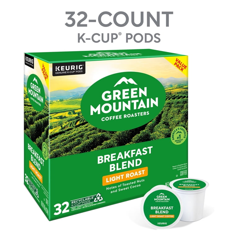 Green Mountain Coffee Roasters, Breakfast Blend Light Roast K-Cup