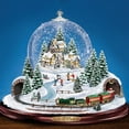 thumbnail image 4 of The Bradford Exchange Home for The Holidays Snowglobe: Lights Motion and Music Christmas Decoration by Thomas Kinkade 9.5-inches, 4 of 5