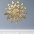 thumbnail image 4 of Calcomanías de pared de oro Diseño de sol Superficie Superficie Apartamento Decoración de apartamentos Pegatinas AS Decoración del hogar para sala de estar 27 piezas Inevent HA012040-00, 4 of 7