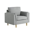 thumbnail image 3 of Studio Living Stockholm Modern Accent Chair, Light Gray Woven Fabric, 3 of 8