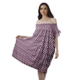 thumbnail image 1 of Moomaya Robe Décontractée en Crêpe Poly Imprimée Robes de Cocktail pour Femmes Tunique Longue, 1 of 4