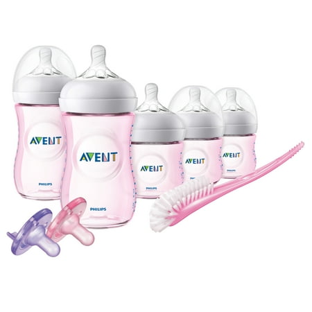 Philips Avent Natural Baby Bottle Pink Baby Gift Set, SCD206/11