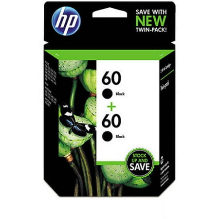 HP 60 Black Original Ink Cartridges, 2 pack (CZ071FN)