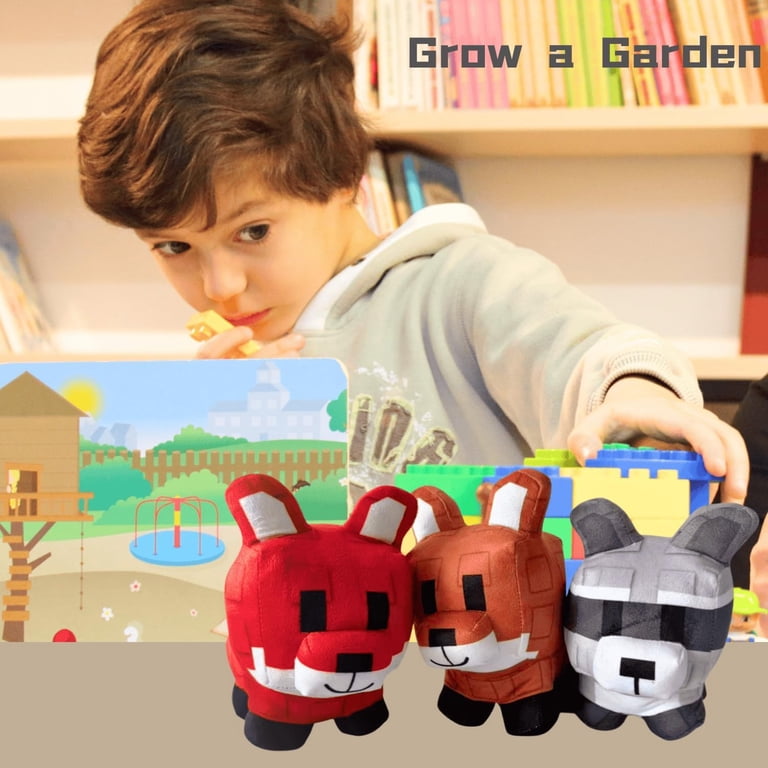 BRTNUP Grow a Garden - Peluche a forma di procione, 25 cm, ideale come regalo per bambini, ragazzi, ragazze e appassionati di videogiochi