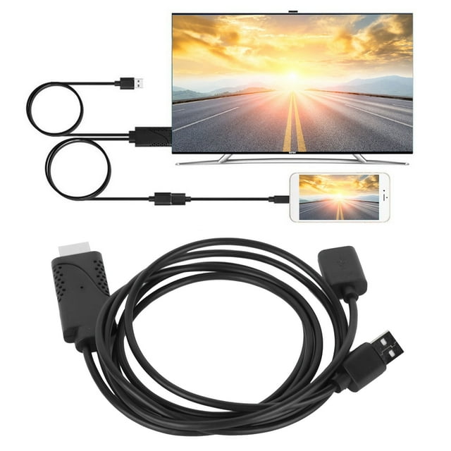 Cable de Reflejo y Carga de Hdtv, cable HDTV USB PRÁTICO DURADERO Conveniente para HDTV para Proyector