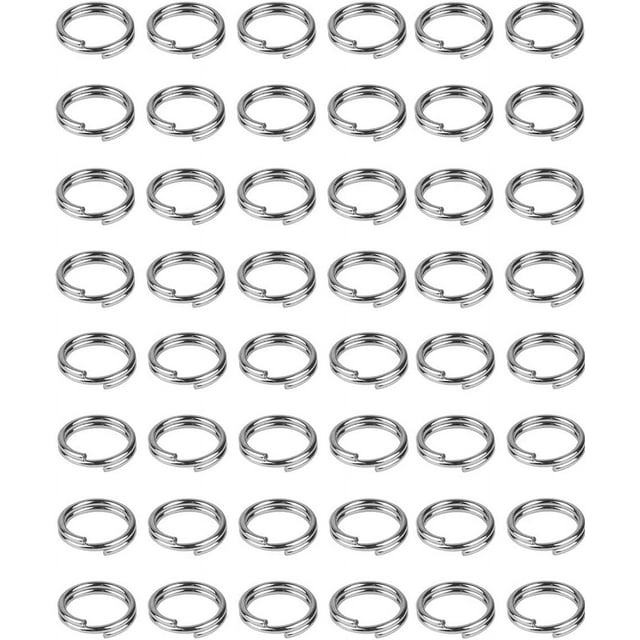 HAHDAXIA 200 Pieces 6mm Metal Split Rings Nickel Plated Small Key Chain Ring Part for Ornament Crafts and Jewelry Making,Silver