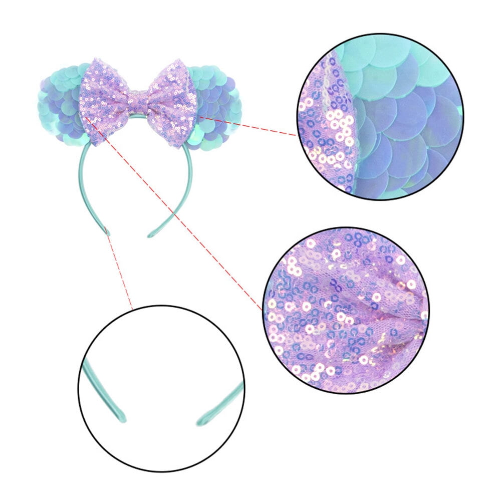 2PCS Cartoon Glitter Headbands for Women and Girls Party Gift Decor