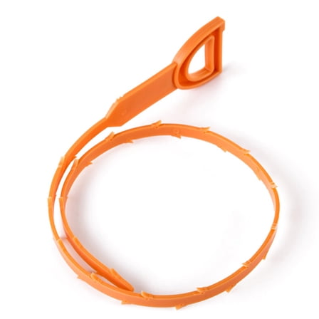 Homoyoyo Hair Clog Removal Tool 3-Pack Orange Flexible Strainer Cleaner for Sink and Bathtub Drains