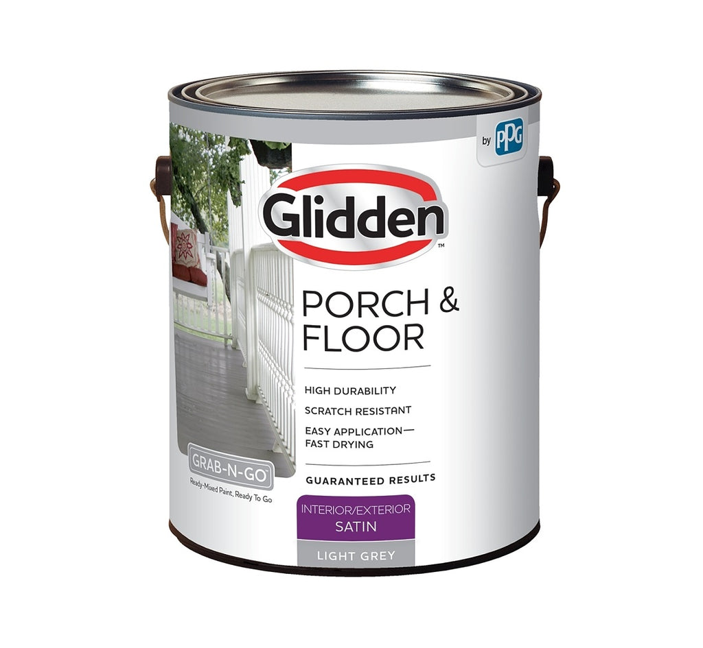 4PC Glidden Glidden 3034F Porch & Floor Interior/Exterior Paint, Light