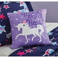 thumbnail image 5 of Your Zone Unicorn 5 Piece Glow In the Dark Comforter Set with Bonus String Light, Twin/Twin XL, 5 of 7