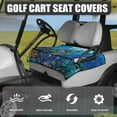 thumbnail image 3 of Whosucclay Turtle Mosaic Elastic Golf Cart Seat Cover Anti-Scratch for Yamaha Club Car EZGO Icon, 4 Storage Pockets Golf Cart Seat Blanket Towel, 3 of 7