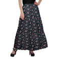 thumbnail image 1 of Moomaya Printed Long Skirt For Women Wrap Style Plus Size 3 Tier Maxi Skirt, 1 of 6