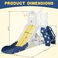 thumbnail image 3 of Zimeng 6 in 1 Toddler Slide, Sturdy Kid Slide Outdoor Indoor Playset Slide Baby Climber Playset Slide for Kids for Age 1-4 Toy Playground, 3 of 9