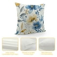 thumbnail image 4 of Nawypu  Blue Floral Throw Pillow Covers Watercolor Flowers Leaves Decorative Pillows Soft Cushion Covers for Couch Sofa Bed Home Decor, 4 of 5