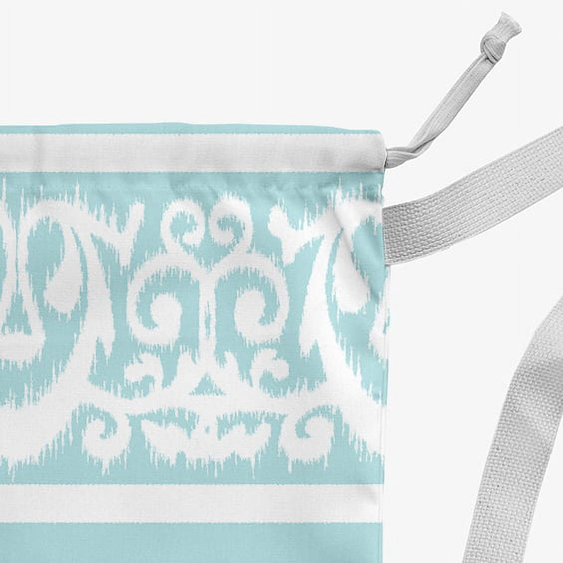 Simply Daisy Lacy Stripe 28 x 36 in Light Blue Laundry Bag