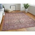 thumbnail image 2 of Feizy Rawlins Transitional Oriental, Red/Tan/Pink, 1'6" x 1'6" Swatch Stain Fade Resistant Pet & Kid Friendly Vintage Persian Design Carpet for Living Dining Bed Room, 2 of 9