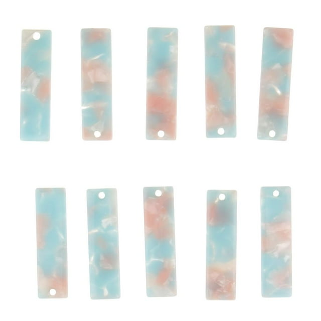 Colgante Rectangular Jinwen Joyería de Bricolaje Azul Claro