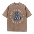 thumbnail image 3 of IWRICH Men's Acid Wash Plus Size T Shirts Baggy Basic Short Sleeve Tees Casual Trendy Graphic Printed Tees Khaki S, 3 of 3