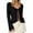 Black, variant on Kureaily Women's Lace Up Knitted Cardigan With Hollow Out Design For Sun Cardigan Outerwear