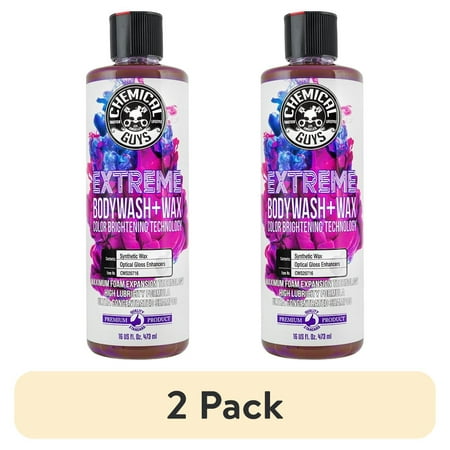 (2 pack) Chemical Guys Extreme Body Wash & Wax with Color Brightening Technology (16 oz)