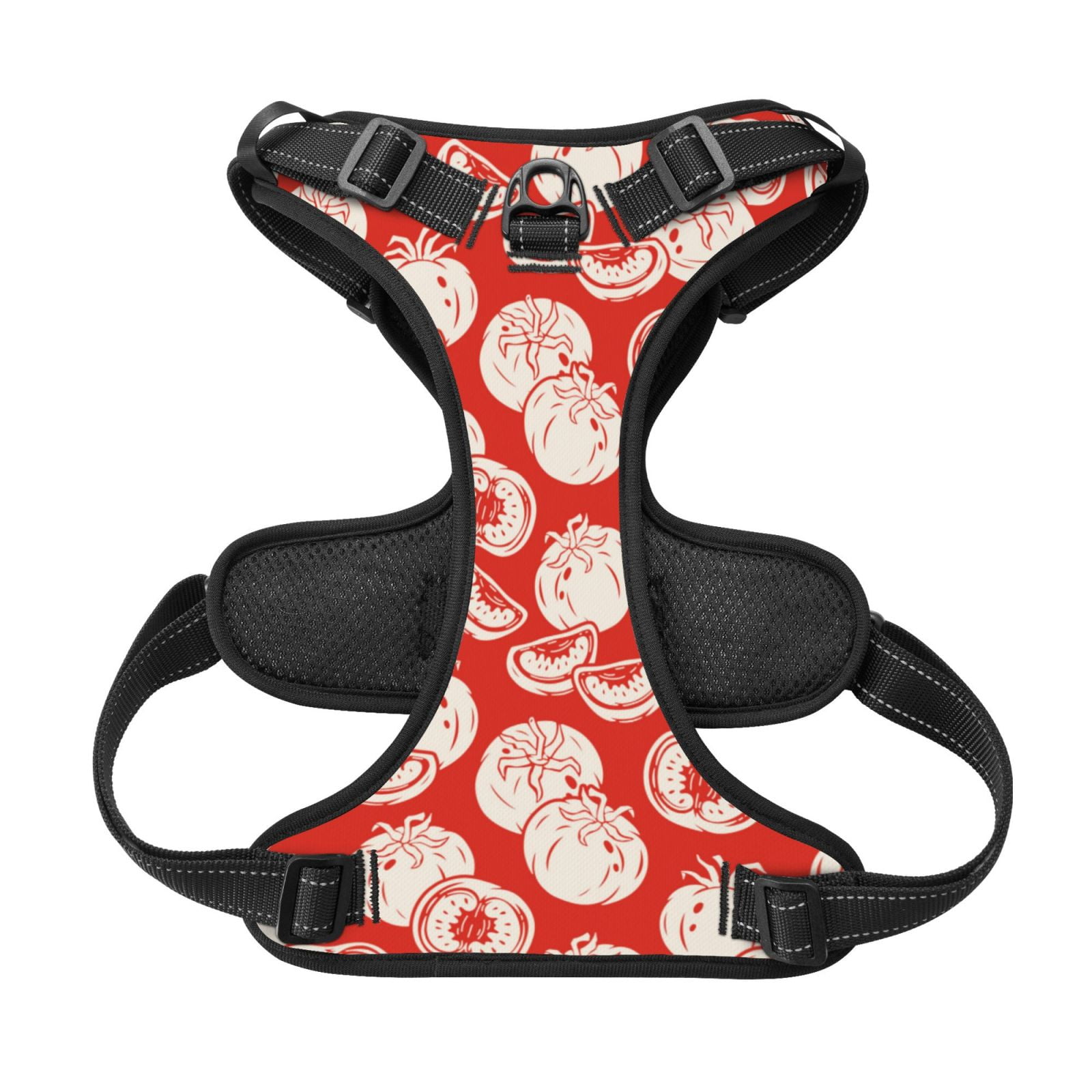 Kdxio Tomatoes Print No Pull Dog Harness Adjustable Reflective Oxford Easy Control Medium Large Dog Harness for Training and Everyday-X-Large
