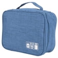 thumbnail image 4 of Bolsa de almacenamiento multifunción para accesorios electrónicos, cable, organizador de unidades USB, soporte de almacenamiento, azul, 4 of 15