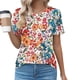 thumbnail image 1 of Puntoco Liquidación de blusas cortas para mujer Blusa informal de manga corta con cuello redondo a la moda para primavera/verano para mujer, 1 of 5