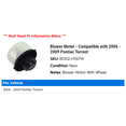 thumbnail image 2 of Blower Motor - Compatible with 2006 - 2009 Pontiac Torrent 2007 2008, 2 of 2